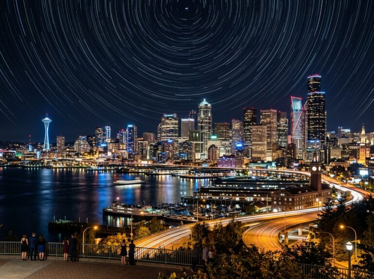 Photoshop star trail composite