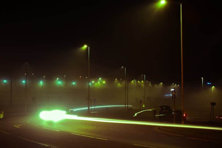 long exposure urban fog
